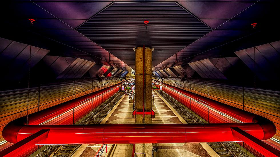 A subway station at the main station in Duisburg, Germany. (Holger Schmidtke, Germany, Entry, Open Architecture, 2014 Sony World Photography Awards)